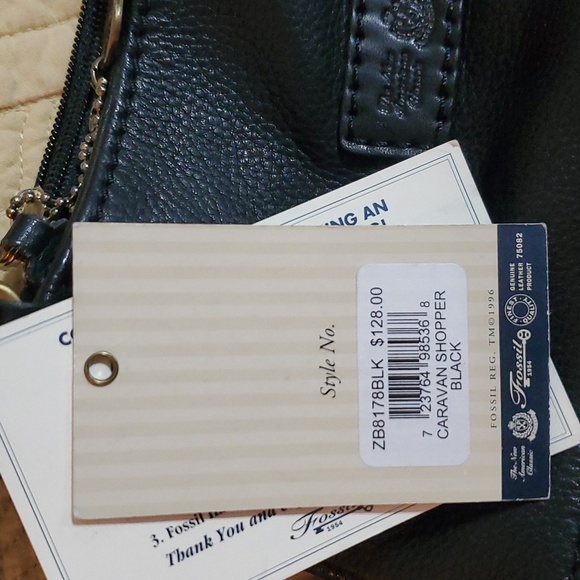 Fossil Black Leather Bag - Picture 6 of 9